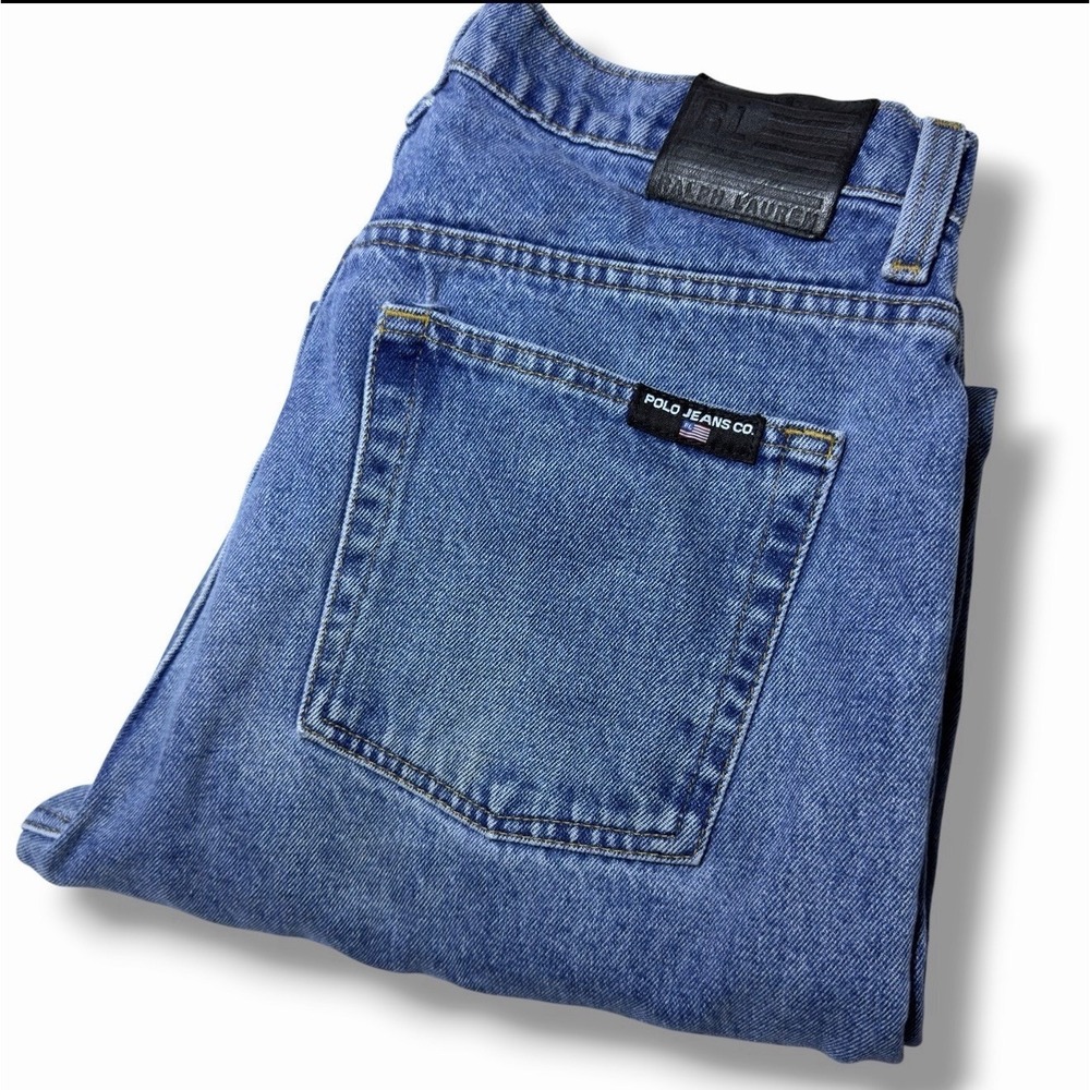 Polo Jeans Co Ralph Lauren Relaxed Fit Straight Leg Jeans 33x32 Light Wash Denim